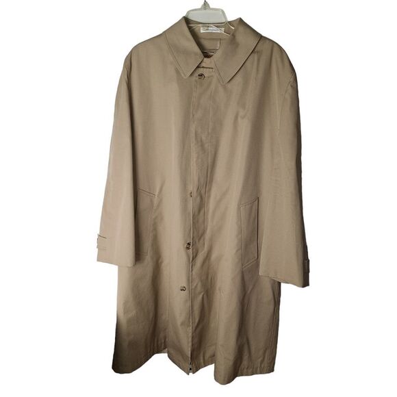 Misty Harbor Vintage Water Resistant Removable Faux Fur Lining Trench‎ Coat 42R - Picture 1 of 16